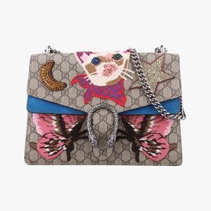 Gucci Dionysus Brown And Multicolor PVC Coated Canvas And Suede 403348 F02246349